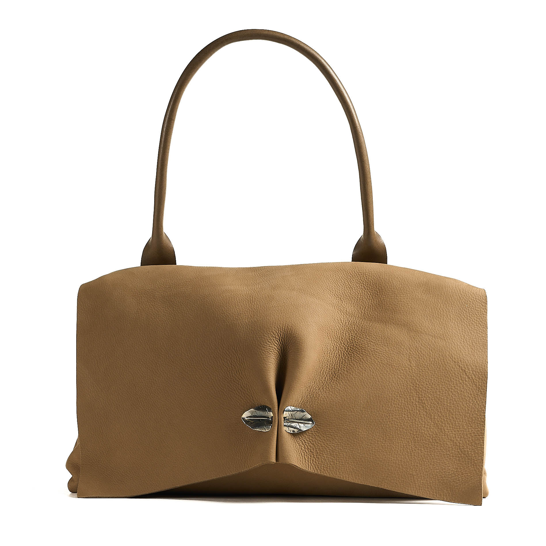 daniele basta leather and silver bags - FRONT